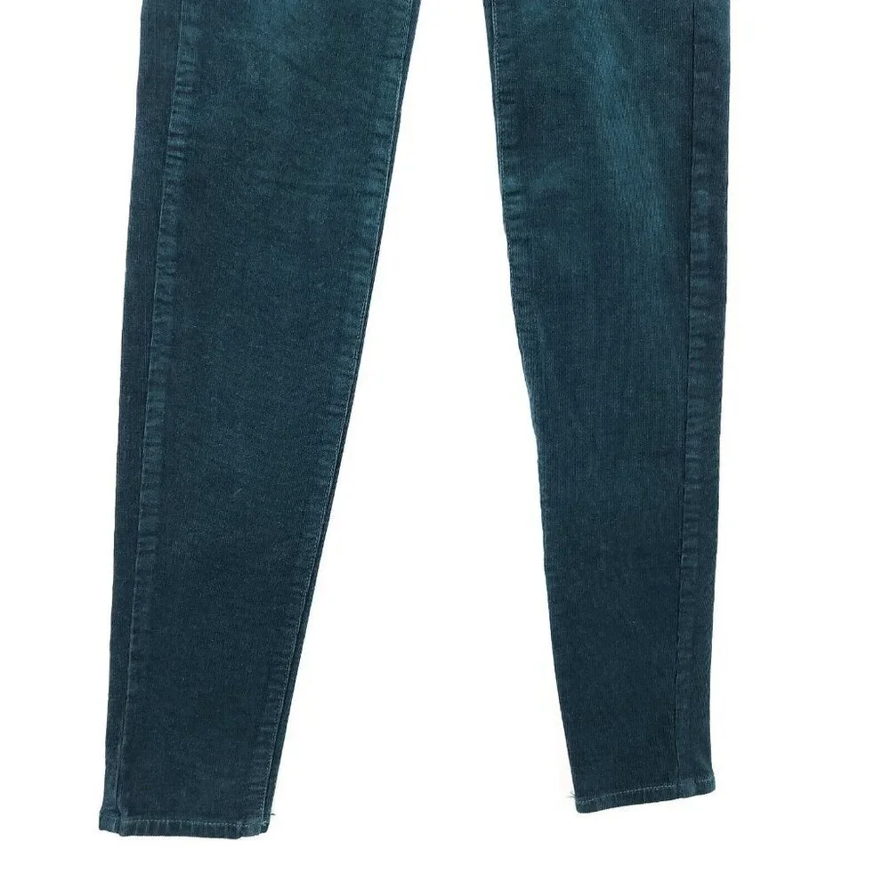 American Eagle Corduroy Pants Womens Size Slim 00 Long Emerald Green Pockets - Picture 10 of 15